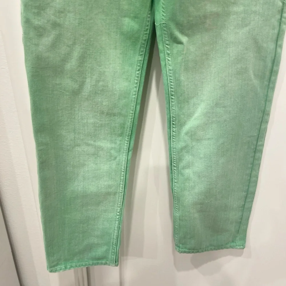 Free People The Pacifica High Rise Slim Straight Leg Jeans in Kelly Green.Sz 27